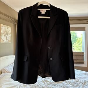 KORS Michael Kors Women's Two Button Front Casual Sport Coat Black Blazer | 8